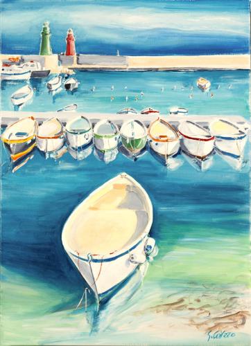 06 Porto-con-barche-2024-acrilico-su-tela-50-x-70-cm