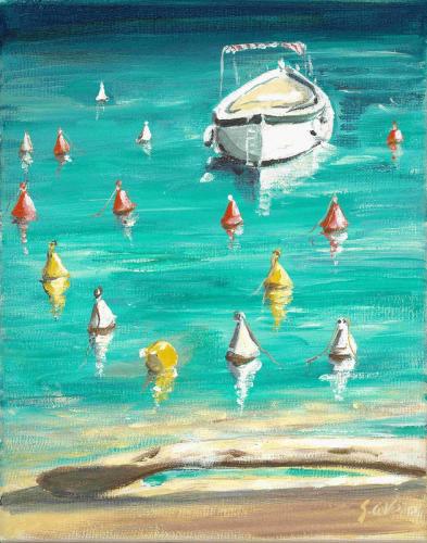 10 Ormeggi-con-barca-2024-acrilico-su-tela-25-x-30-cm