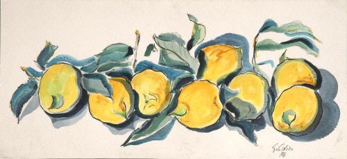 32 Limoni-1998-acquarello-40-x-80-cm