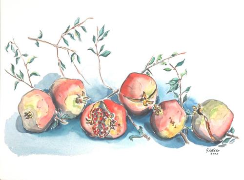 33 Melagrane-2002-acquarello-80-x-60-cm