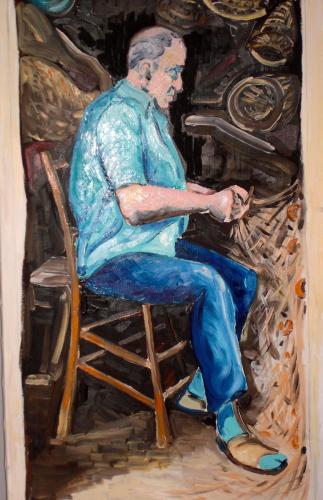 41 Conciatore-di-reti-Angelo-Cataldo-2003-olio-su-tela-40-x-80-cm