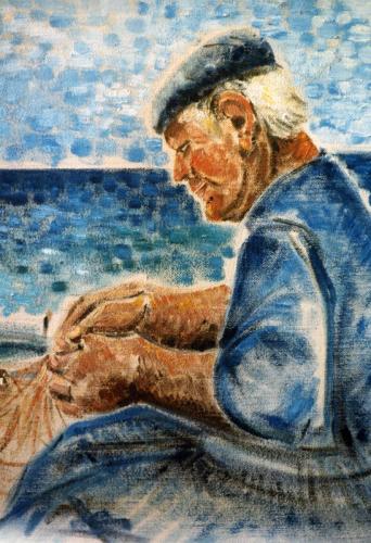 43 Pescatore-Carlo-Di-Parise-1996-olio-su-tela-90-x-70-cm